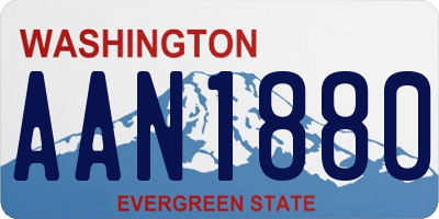 WA license plate AAN1880