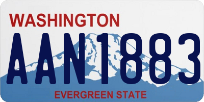 WA license plate AAN1883