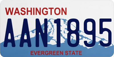 WA license plate AAN1895