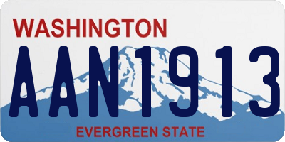 WA license plate AAN1913