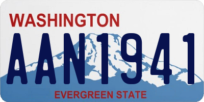 WA license plate AAN1941