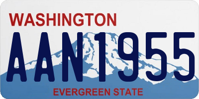 WA license plate AAN1955