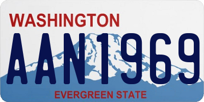 WA license plate AAN1969