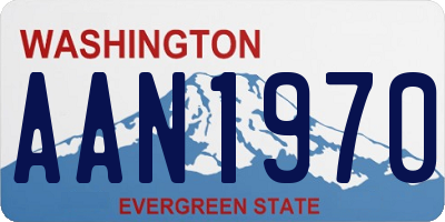 WA license plate AAN1970