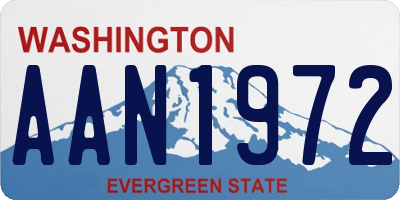 WA license plate AAN1972