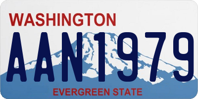 WA license plate AAN1979