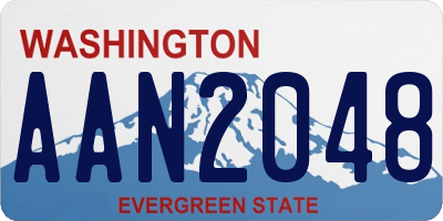 WA license plate AAN2048