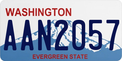 WA license plate AAN2057