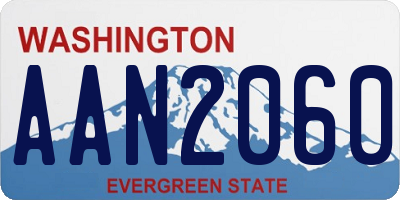 WA license plate AAN2060