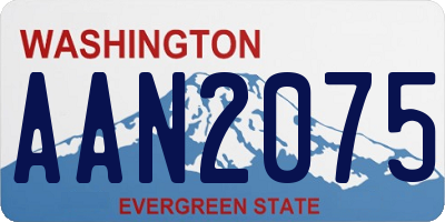 WA license plate AAN2075