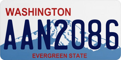 WA license plate AAN2086