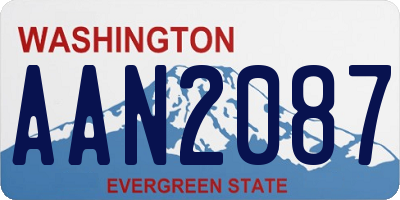 WA license plate AAN2087