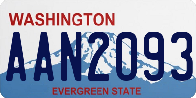 WA license plate AAN2093