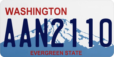 WA license plate AAN2110