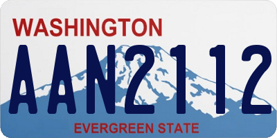 WA license plate AAN2112