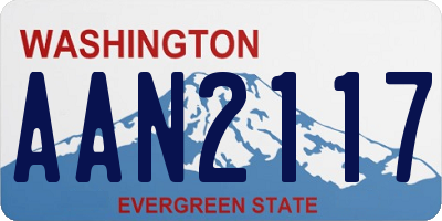 WA license plate AAN2117