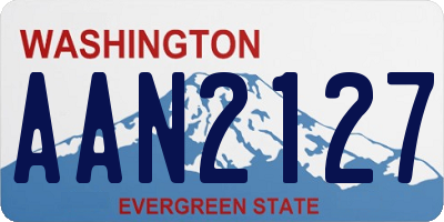 WA license plate AAN2127