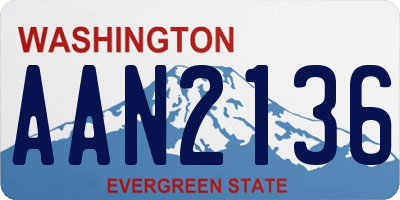 WA license plate AAN2136