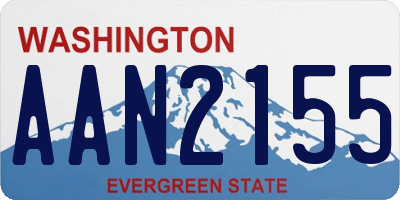 WA license plate AAN2155