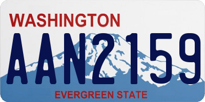 WA license plate AAN2159