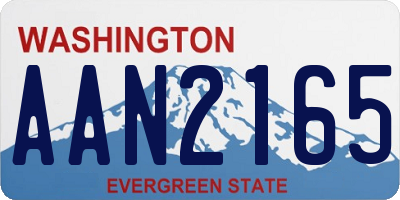 WA license plate AAN2165