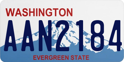 WA license plate AAN2184