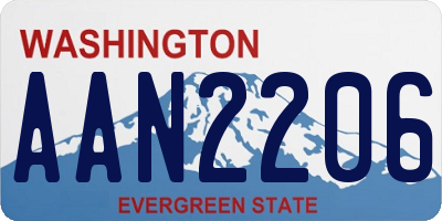 WA license plate AAN2206