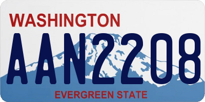 WA license plate AAN2208