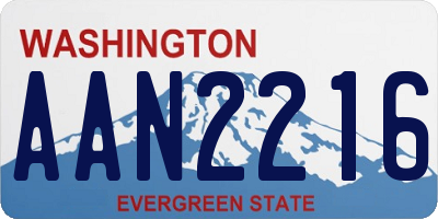 WA license plate AAN2216