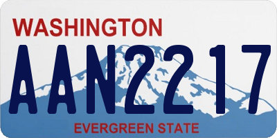 WA license plate AAN2217