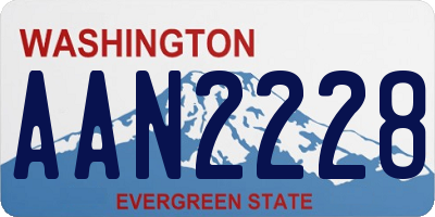WA license plate AAN2228