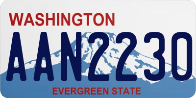 WA license plate AAN2230