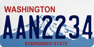 WA license plate AAN2234