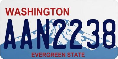 WA license plate AAN2238