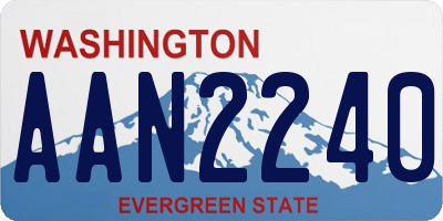 WA license plate AAN2240