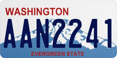 WA license plate AAN2241