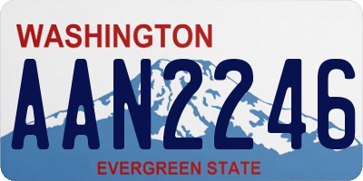 WA license plate AAN2246