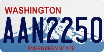 WA license plate AAN2250