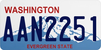 WA license plate AAN2251