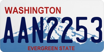 WA license plate AAN2253