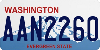 WA license plate AAN2260