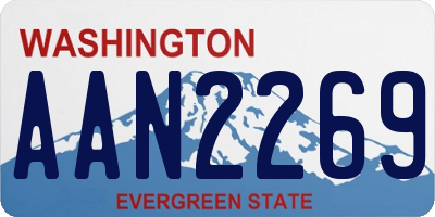 WA license plate AAN2269