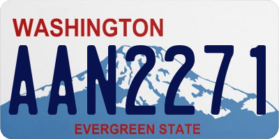 WA license plate AAN2271
