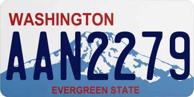 WA license plate AAN2279