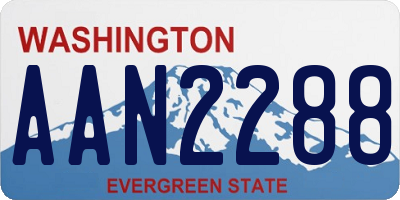 WA license plate AAN2288