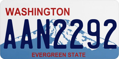 WA license plate AAN2292