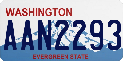 WA license plate AAN2293