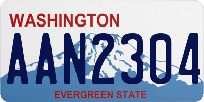 WA license plate AAN2304