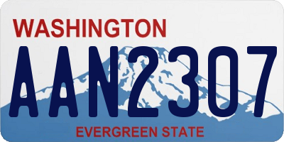 WA license plate AAN2307