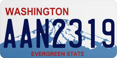 WA license plate AAN2319
